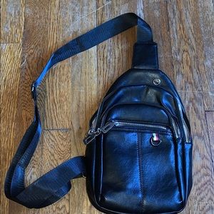 Black side waist bag